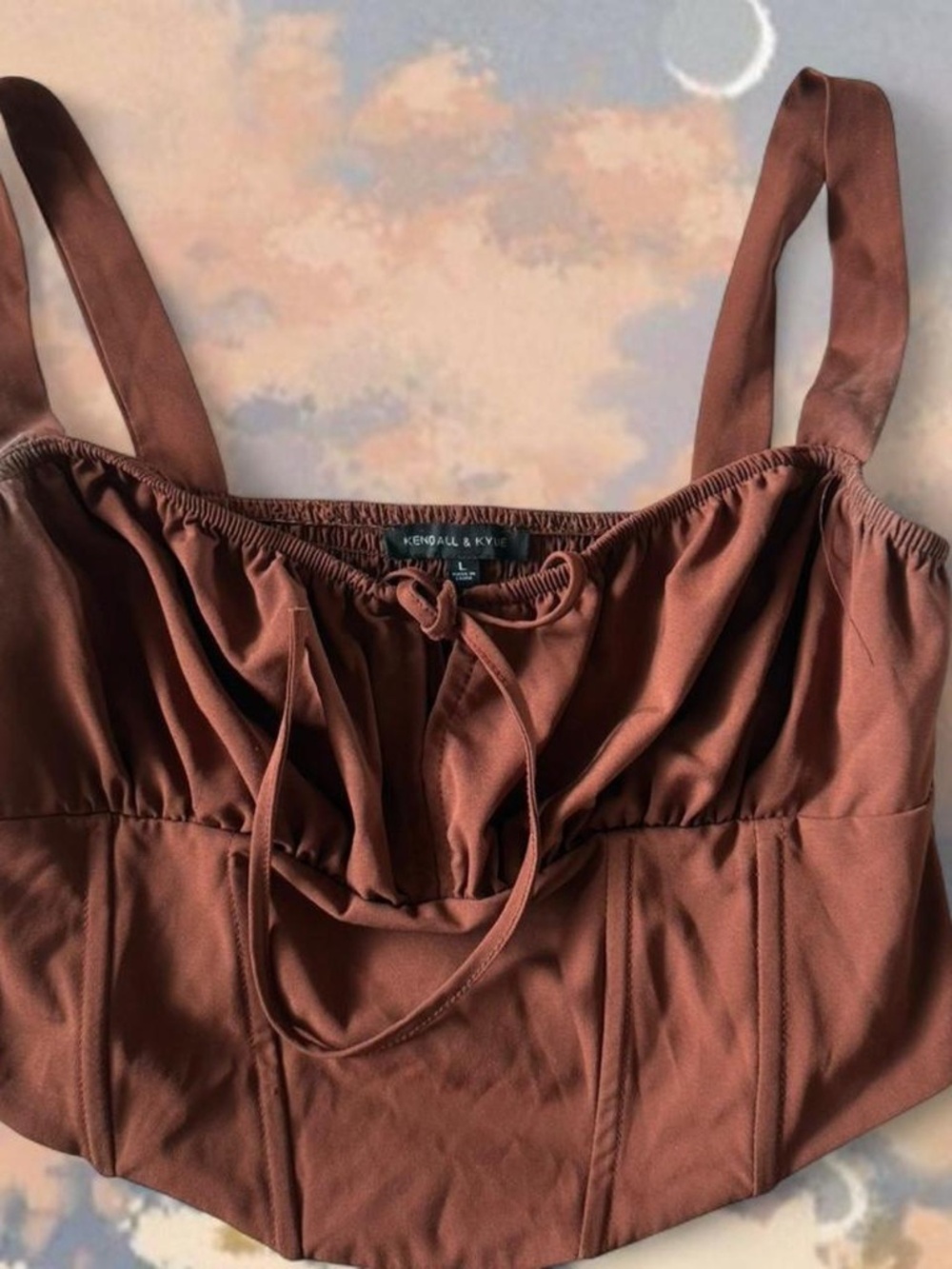 KENDALL + KYLIE Women's Brown Corset TOP